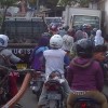 Jalan Karang Asem menuju pasar Kepuh Macet